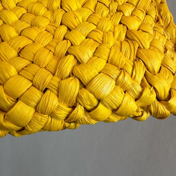 Yellow Woven Clutch | Beach wedding clutch - Picture 5 of 7
